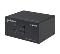 Manhattan 153522 Manhattan KVM Switch 2-Port Dual-Monitor HDMI 4K@30Hz