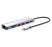 MANHATTAN 153966 Station d'accueil USB-C PD 7-en-1 4K Hub Multiport Silver