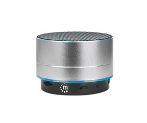 Manhattan 165327 Haut-parleur Portable Noir, Bluetooth, USB Micro-USB, IPX4, Lecteur MicroSD, Batterie intégrée, 140g