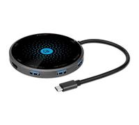 Manhattan 166560 hub & concentrateur USB 3.2 Gen 1 (3.1 Gen 1) Type-C 5000 Mbit/s Noir