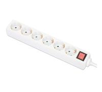 Manhattan 168335 prolunghe e multiple 2 m 6 presa(e) AC Interno Bianco