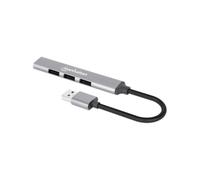 Manhattan 168427 Hub USB 3.2 Gen 1 Type-A - 1x USB 3.2 Gen 1 Type-A, 3x USB 2.0 Type-C - Aluminium Gris, 5000 Mbit/s - Windows/macOS/Linux/ChromeOS