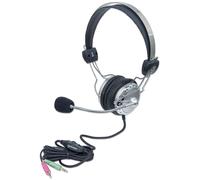 Manhattan 175517 écouteur/casque Avec fil Arceau Appels/Musique Gris