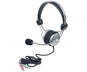Manhattan 175517 Casque PC Gris/Noir