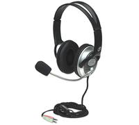 Manhattan 175555 casque Avec fil Arceau Appels/Musique Noir