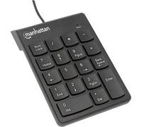 Pavé numérique filaire Manhattan usb - 18 touches - Plug and Play - Noir