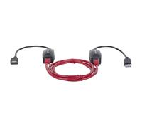 Manhattan Adaptateur réseau 179300 – Ethernet 12 Mbit/s, USB 1.1, 2x RJ45, Noir pour PC portable