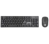 Manhattan 179492 clavier Souris incluse Bureau RF sans fil Allemand Noir