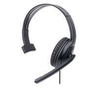Manhattan 179874 écouteur/casque Avec fil Arceau Bureau/Centre d'appels USB Type-A Noir