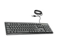 Manhattan 180689 Clavier d'ordinateur filaire USB avec câble USB-A de 1,4 m, 104 touches de membrane, résistant aux déversements, compatible avec Windows, Linux, ordinateur portable, bureau, PC