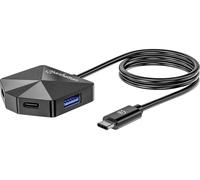 Manhattan Hub USB 181150 – 4 ports (2x USB-C, 2x USB-A) USB 3.0 5 Gbit/s fiche mâle USB-C noir