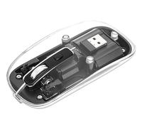 Manhattan 190268 Souris Optique Sans Fil 800-1600 dpi avec Micro Récepteur USB Noir Transparent Noir