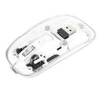 Manhattan 190275 Souris Optique Sans Fil 800-1600 dpi avec Micro Récepteur USB Blanc Transparent Blanc