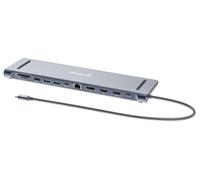 Manhattan 190305 replicatore di porte e docking station per laptop Cablato USB 3.2 Gen 1 (3.1 Gen 1) Type-C Argento