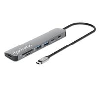 Manhattan 190442 Station d'accueil avec Fil USB 3.2 Gen 1 (3.1 Gen 1) Type-C Gris
