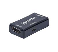 Manhattan 207621 Répéteur AV 4K HDMI 6 Gbit/s - Résolution 4096x2160 60Hz, portée 40m, connectique filaire USB Micro-B, HDCP, câbles Micro-USB inclus