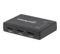 Manhattan Répartiteur HDMI 207706 – 4xHDMI 4K (4096×2160) HDMI 1.4 340MHz Noir
