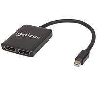 Manhattan 207775 Mini DisplayPort vers 2 Ports répartiteur DP avec Multi de Transport Stream, Noir