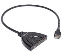 Manhattan 207843 Manhattan 1080p 3-Port HDMI-Switch câble intégré sw