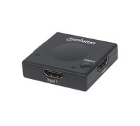 Manhattan 207911 Commutateur HDMI 2 Ports vers 1 Sortie, HDMI 1.3b, Full HD, HDCP, Jusqu'à 5m, Compatible 3D, Décodeurs DTS/Dolby, Noir