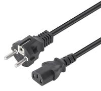 Manhattan 308373 câble électrique Noir 3 m - Cables électriques (3 m, 250 V, 16 A, Noir)