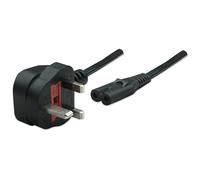 Manhattan 322843 câble électrique Noir 1,8 m Prise d'alimentation type G Coupleur C7