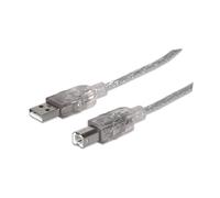 Manhattan 333405 Manhattan USB Kabel A -> B St/St 1.80m silber