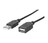 Manhattan 338653 câble USB USB 2.0 1,8 m USB A Noir