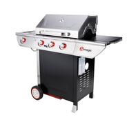 Barbecue au gaz 3 brûleurs en acier noir et gris
