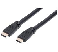 Manhattan 353977 Intellinet Câble HDMI Haute Vitesse avec Canal Ethernet, 10 m, blindé CL3 certifié pour installations de Mur (Noir)