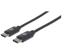 Manhattan 355223 SuperSpeed + C Câble de raccordement USB, Noir 1 m