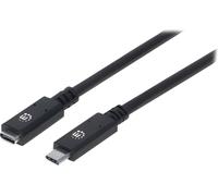 Manhattan 355230 Câble Manhattan USB3.1 10Gbit/s C mâle vers C femelle 0,5m