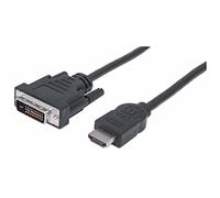 Manhattan 355742 cavo e adattatore video 2 m HDMI tipo A (Standard) DVI-D Nero