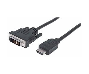 Manhattan 355742 cavo e adattatore video 2 m HDMI tipo A (Standard) DVI-D Nero