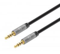 Manhattan 356015 câble audio 5 m 3,5mm Noir, Argent