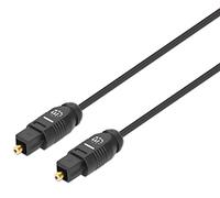 Manhattan 356060 CABLE DE FIBRE OPTIQUE 1 M TOSLINK NEGRO