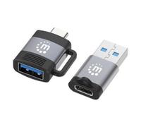 Manhattan 356329 changeur de genre de câble Noir, Gris