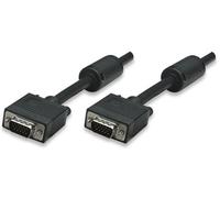 Manhattan 372183 Manhattan SVGA Kabel HD15 St/St 15.0m Ferritkern schwarz