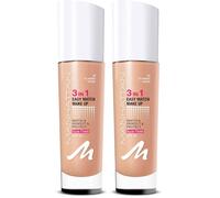 Manhattan 3in1 Easy Match Make-up, Fond de teint liquide pour peau bronzée avec SPF 20, Couleur - 32 Ivoire classique, 1 x 30 ml (Lot de 2)