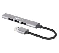 Manhattan Hub USB-A 4 ports – 3 x 480 Mbit/s, 1 x 1 Gbit/s – USB-A mâle