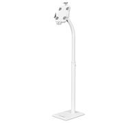 Manhattan 406345 Support antivol avec Support pour Tablette et iPad de 7,9" à 11", Rotatif à 360°, inclinable de 20° à -110°, Blanc
