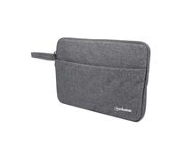 Manhattan Seattle Laptop Sleeve 14.5", Grey, Padded, Extra Soft Internal Cushioning, Main Compartment with double zips, Zippered Front Pocket, Carry Loop, Water Resistant and Durable, Notebook Slipcas