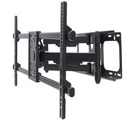Manhattan 461290 Support Mural Universel pour Grand écran inclinable et pivotant (pour écrans Plats et incurvés de 37" à 90") jusqu'à 75 kg Construction en Acier Robuste Noir