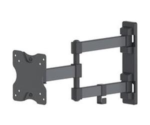 Manhattan 461382 universel support mural de TV (un double inclinable et pivotant Bras, adapté pour les écrans de 33,02-68,58 cm (13-27 ")) jusqu'à 20 kg Construction en acier robuste Noir Noir G