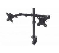 Manhattan 461528 support d'écran plat pour bureau 81,3 cm (32) Pince Noir (DESK MOUNT 2 SCREENS TO 27IN- - CLAMP 100X100MM 3 PIVOT BLACK)