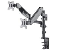 Manhattan 461597 x2 Support de table pour écran 43,2 cm (17) - 81,3 cm (32) noir rotatif, réglable en hauteur, inclinable, mobile