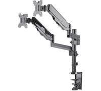 Manhattan 461597 x2 Support de table pour écran 43,2 cm (17) - 81,3 cm (32) noir rotatif, réglable en hauteur, inclinable, mobile