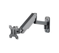 Manhattan 461610 Support Mural Orientable pour Écran 17-32" (43-81cm), VESA 75/100, Charge Max. 8kg, Inclinaison +/-35°, Rotation 360°, Noir