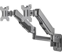 Manhattan 461627 Support mural pour écran 2 Écran(s) 43,2 cm (17) - 81,3 cm (32) noir rotatif, réglable en hauteur, inclinable, mobile