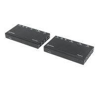 Manhattan 4K HDMI HDBaseT over Ethernet Extender Kit, Extends Distances of 4K@30Hz up to 40m and 1080p up to 70m Using Single Ethernet Cable, Power over Cable, IR/RS232 Support , Box -...